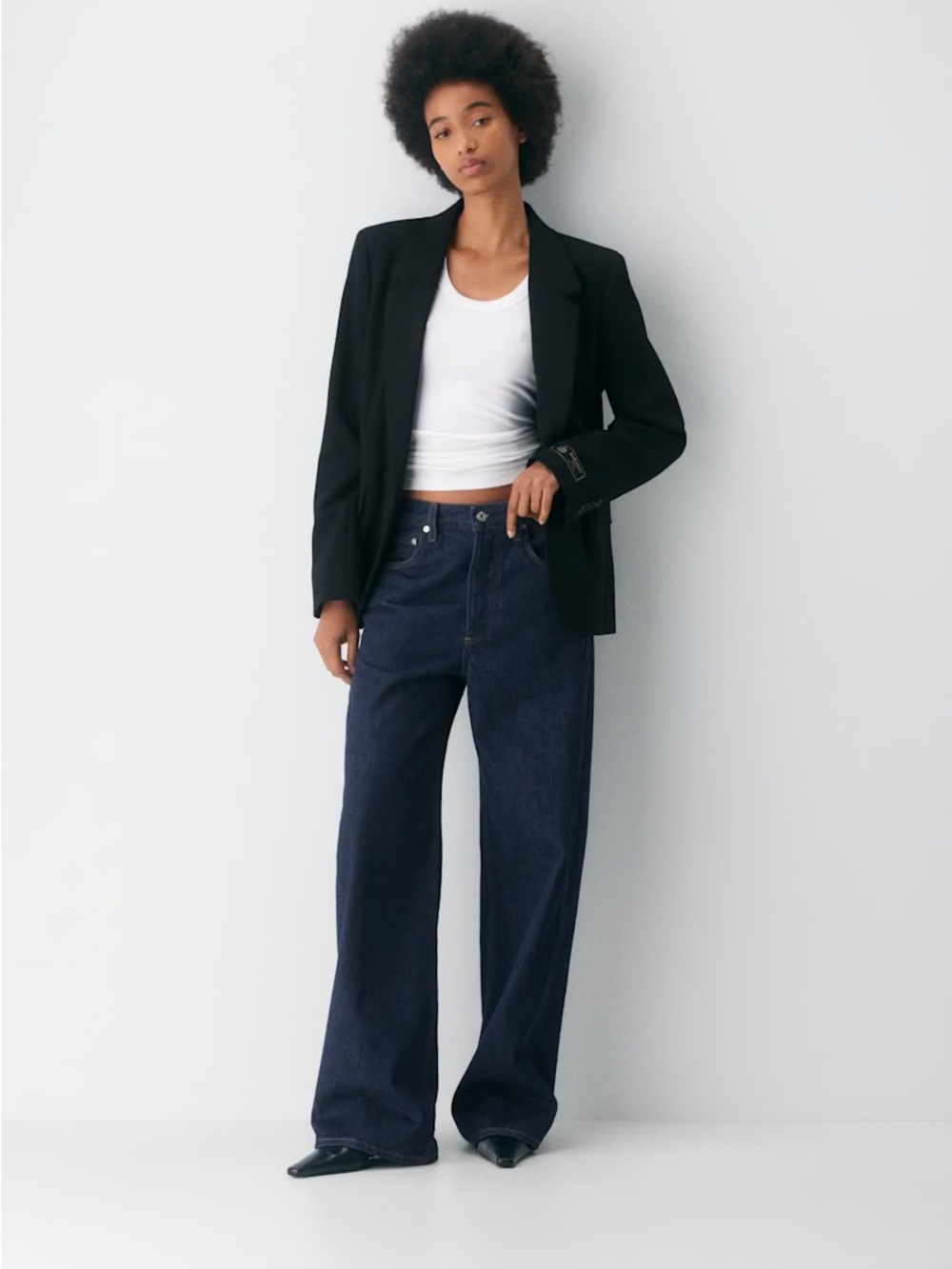 Citizens Of Humanity Ayla Dark Indigo Wide-Leg Jeans